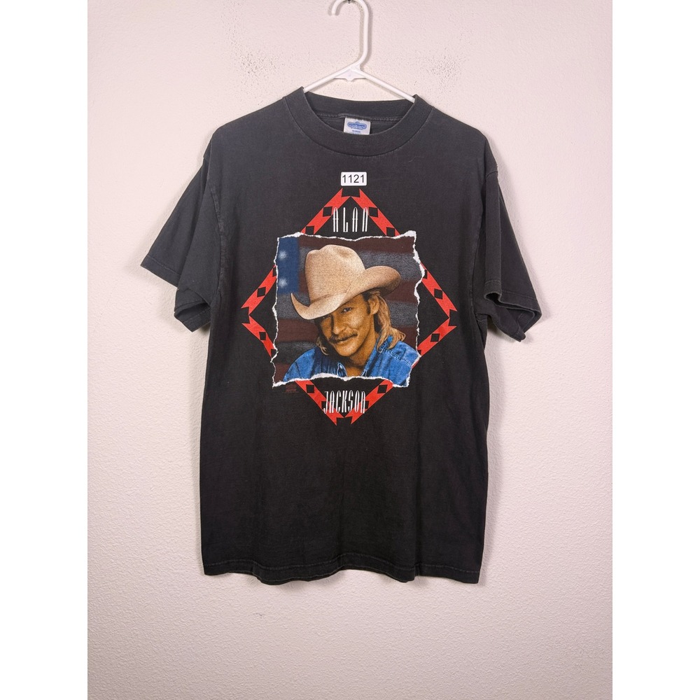 Vintage 1994 Alan Jackson Who I Am Tour Shirt Black Large Winterland Country